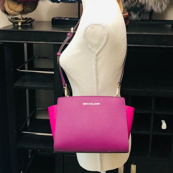 2PCS Michael Kors Selma Messenger Bag Wallet Set - Picture 7 of 8